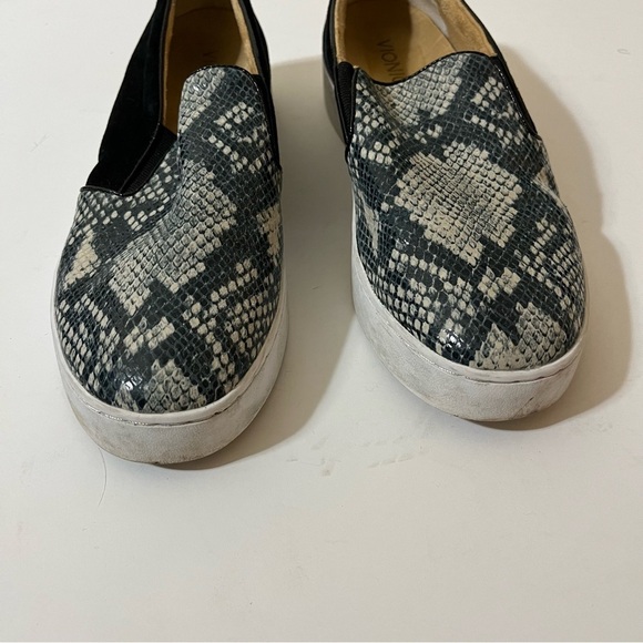 Vionic Black and White Snake Print Slip-On Shoes - Picture 2 of 9